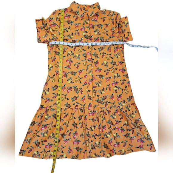 Donna Morgan Collared High Neck Button Down Folded Short Sleeve size 8 - Picture 11 of 13